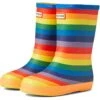 Hunter Kids Original First Classic Rainbow Print Wellington Boots (Toddler/Little Kid)