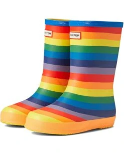 Hunter Kids Original First Classic Rainbow Print Wellington Boots (Toddler/Little Kid)