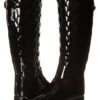 Hunter Refined Gloss Quilt Tall Rain Boots