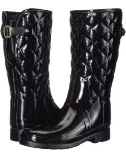 Hunter Refined Gloss Quilt Short Rain Boots